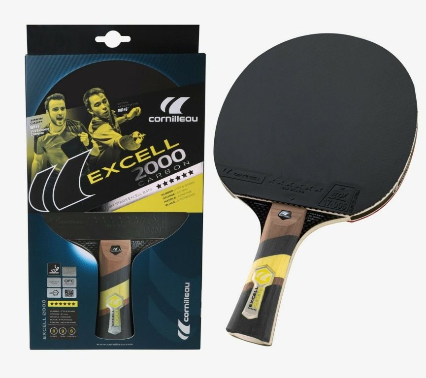 Excell 2000 Carbon Table Tennis Bat - Cornilleau Table Tennis Singapore Official Store